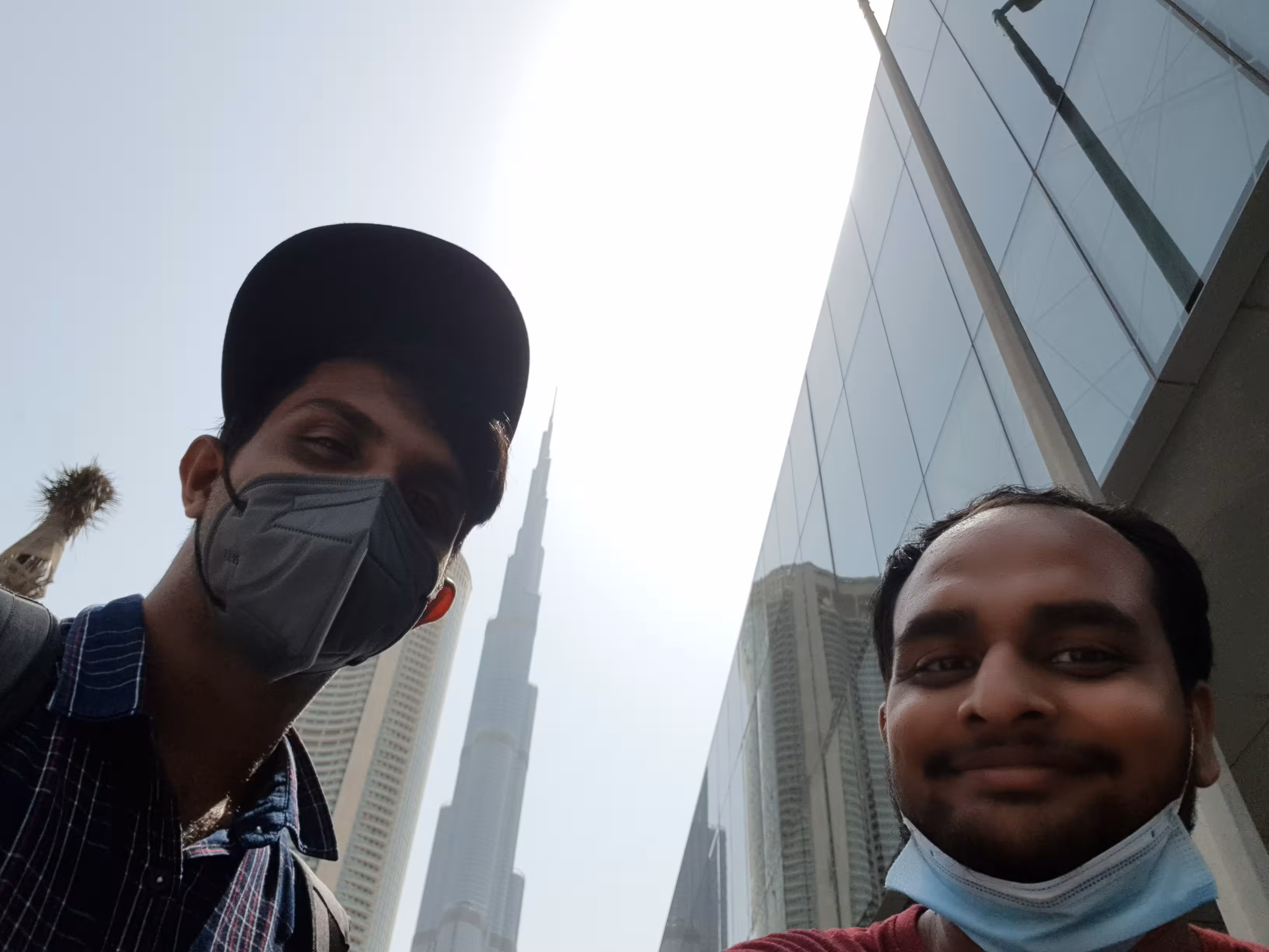 Two people looking towards the viewer