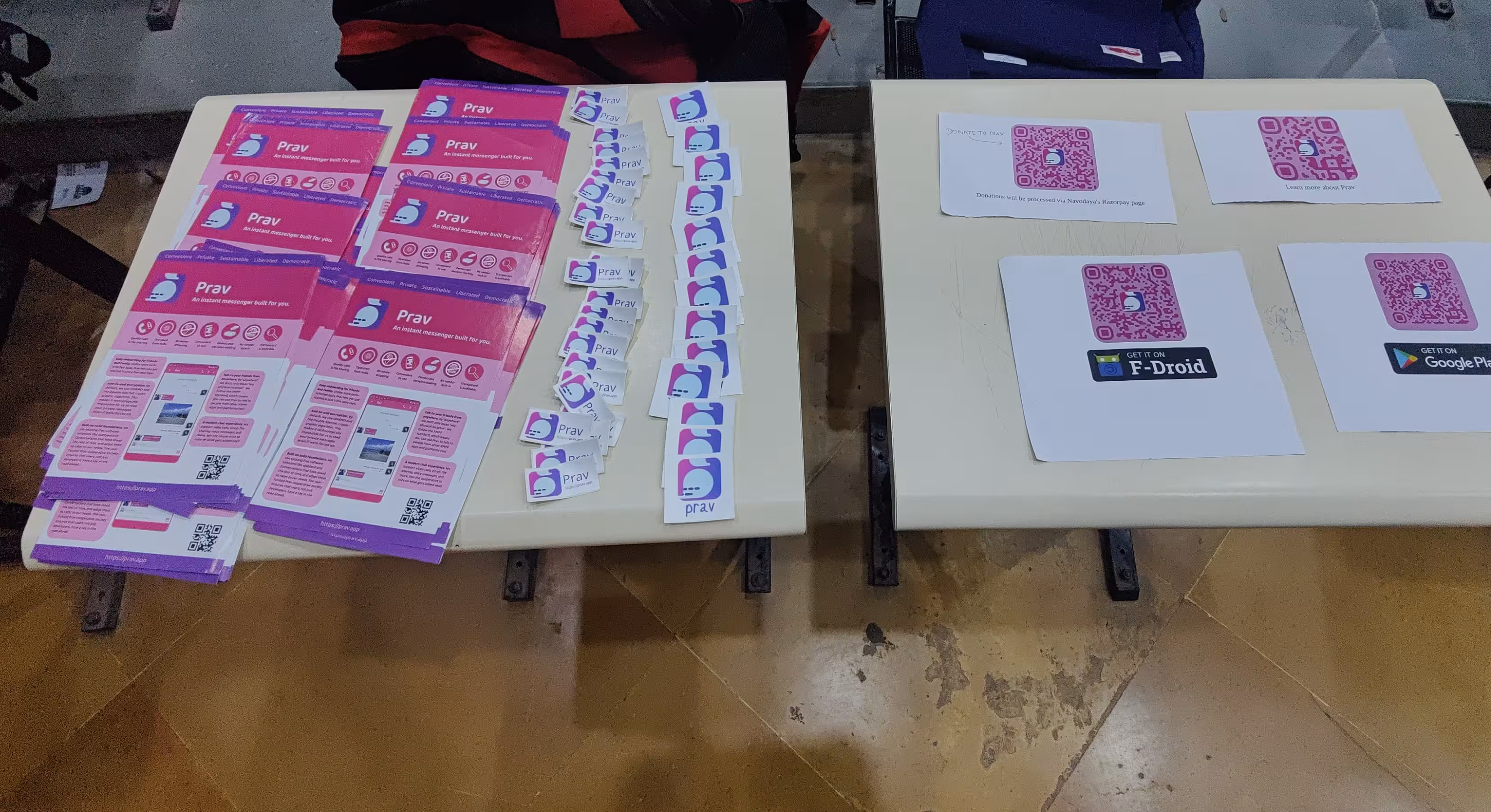 Prav stall at the conference