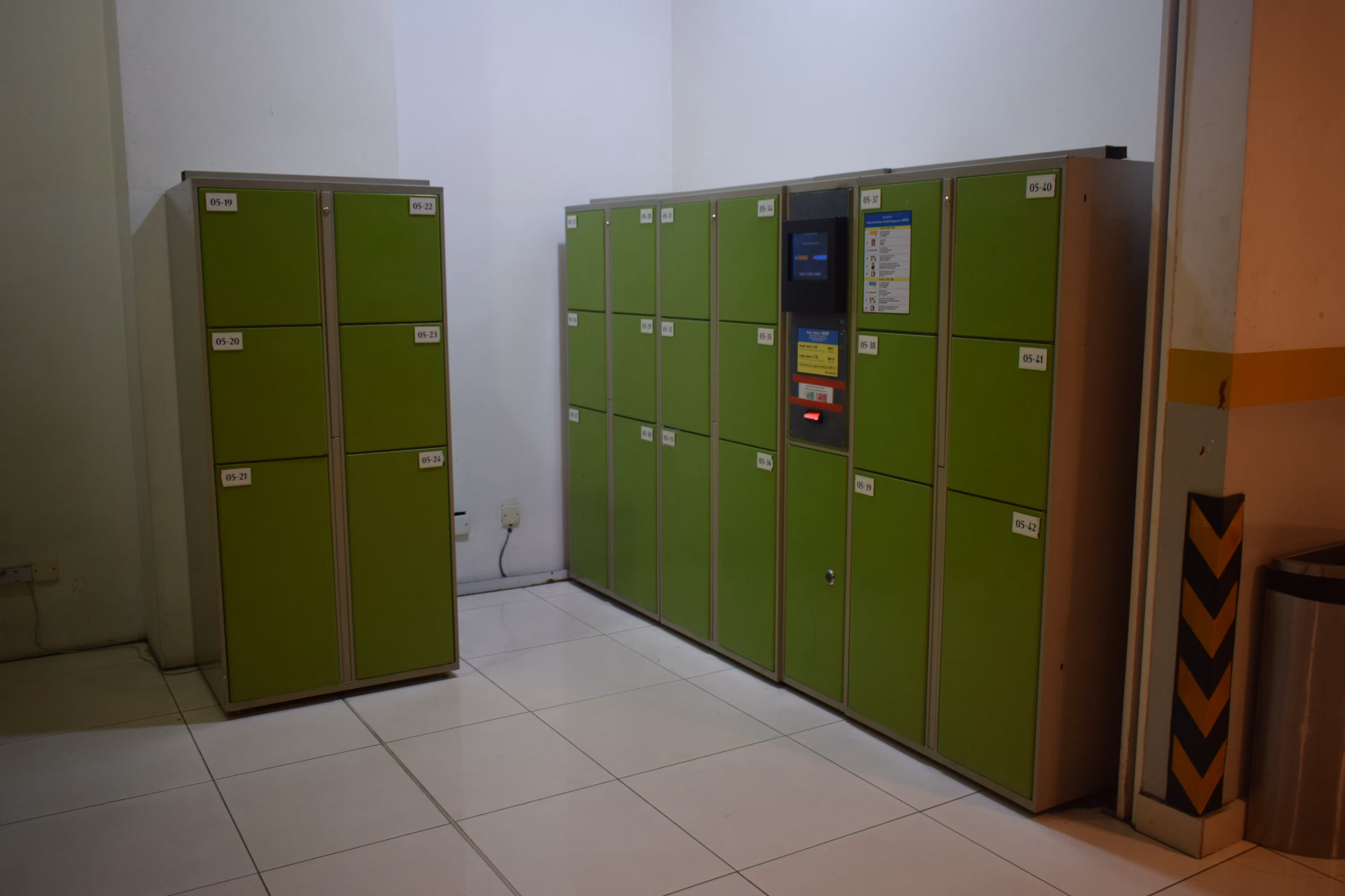 Lockers at TBS bus station