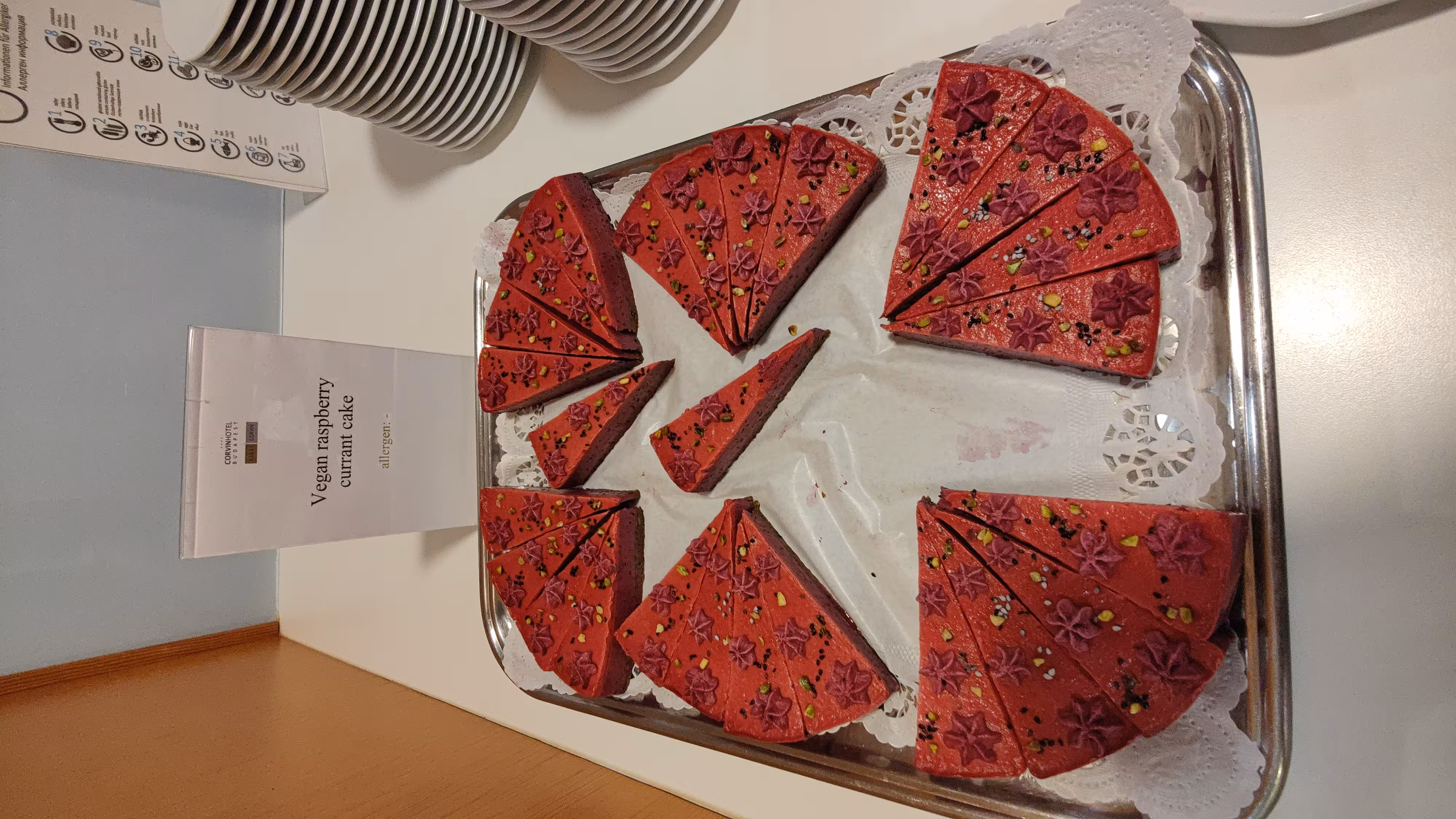 Raspberry Currant cake slices