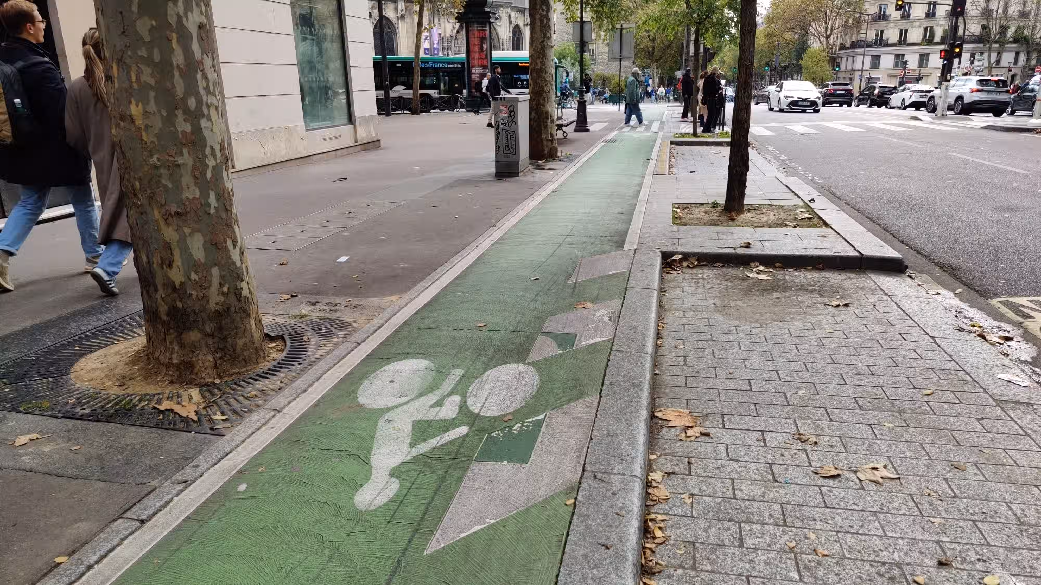A cycling track in Paris