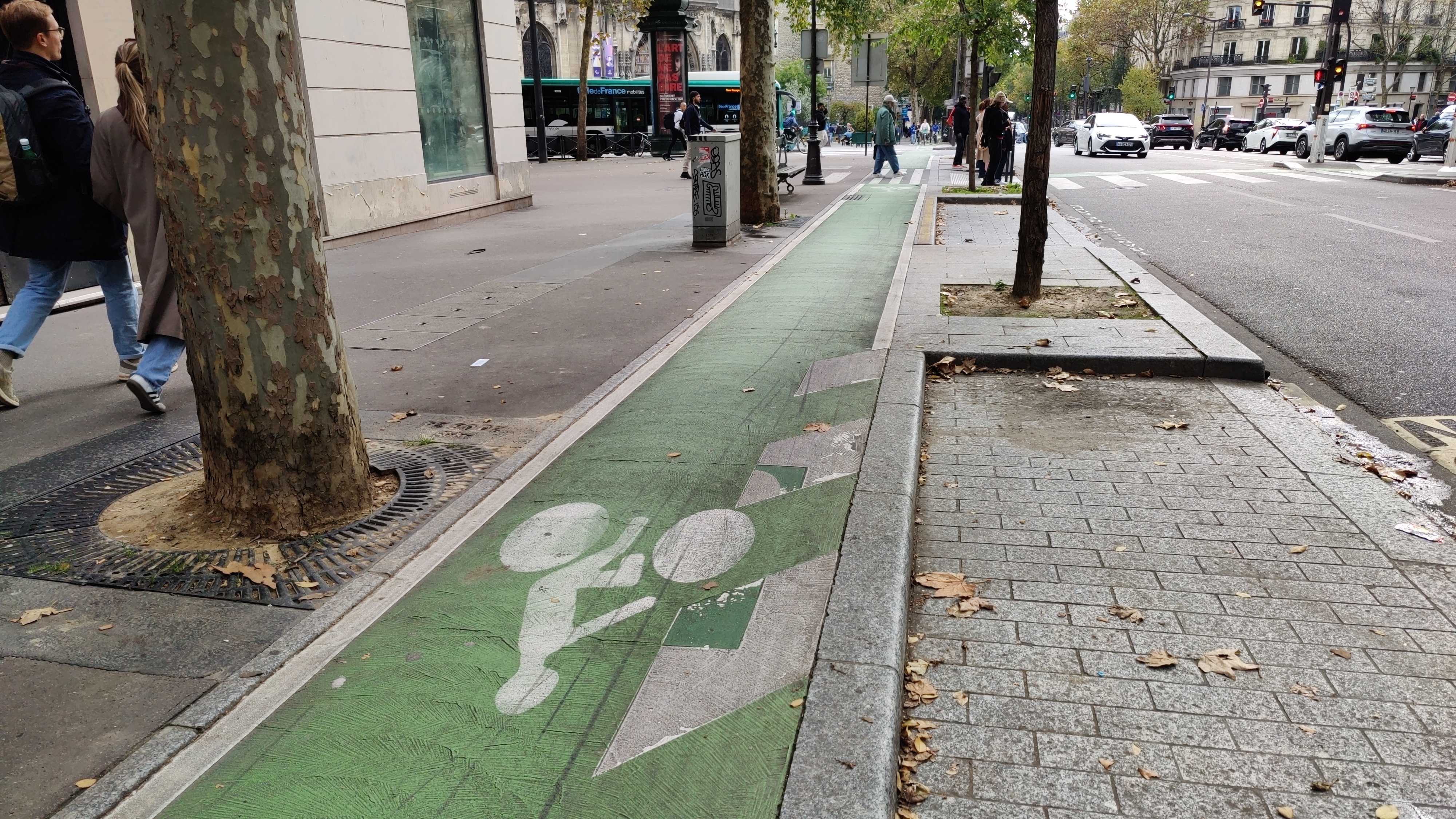 A cycling track in Paris
