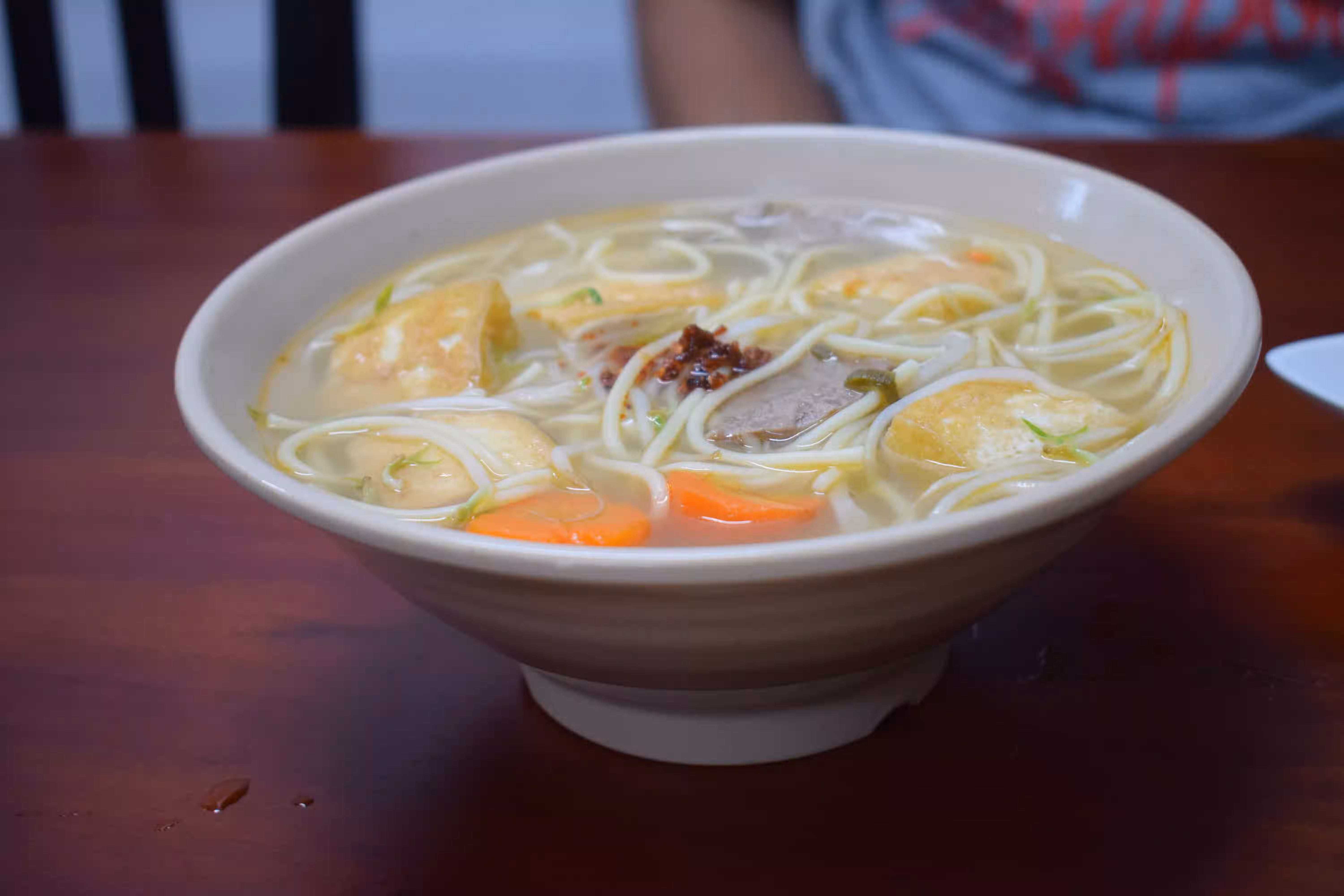 Soupy noodles we got at that restaurant. Photo by Ravi Dwivedi, released under CC-BY-SA 4.0.